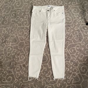 PAIGE Verdugo Crop White Jeans - Size 31